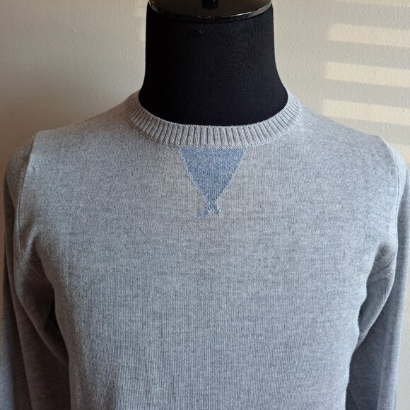 NEW Stenstroms Grey 100% Merino Wool College Crew Sweater Size S - Picture 3 of 16